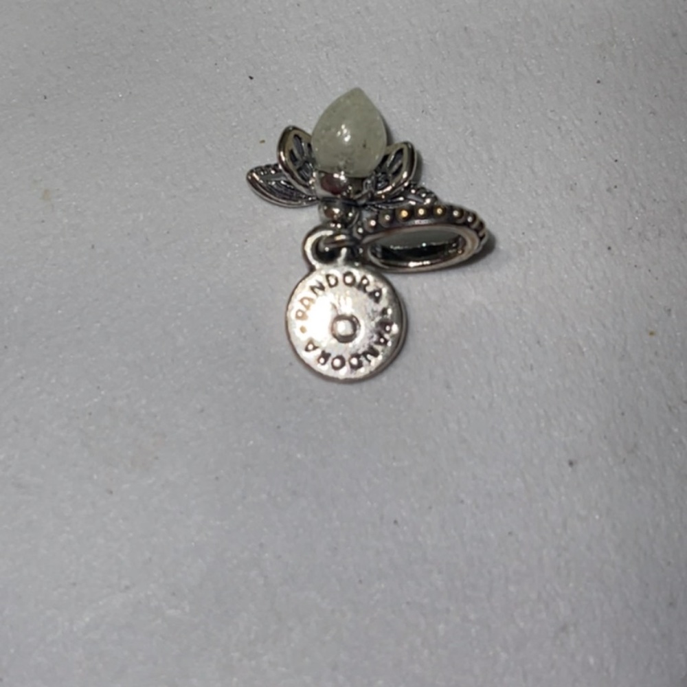 Pandora Silver and Green Brooch with Vintage Charm